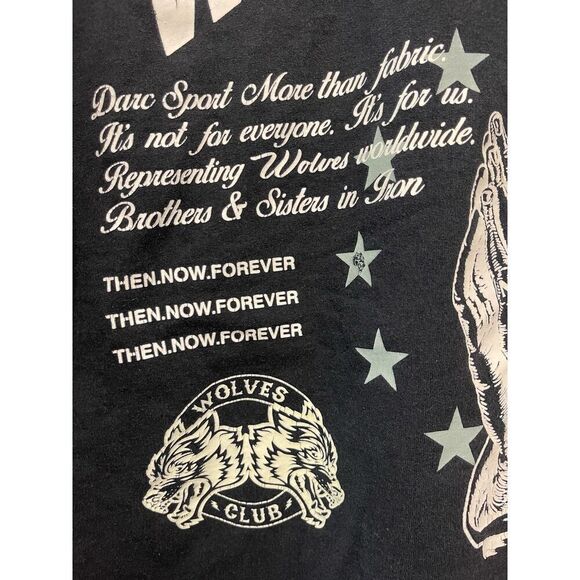 Darc Sport Wolves Club 419 of 1000 Then Now Forever Hoodie Black - Picture 9 of 9